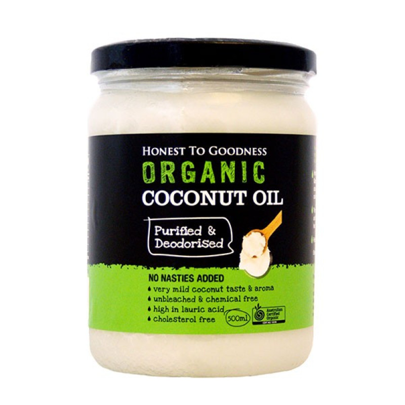 Organic Coconut Oil Deodorised 500ml by HONEST TO GOODNESS