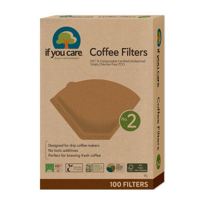 Compostable Coffee Filters  No.2 (100 Filters) by IF YOU CARE