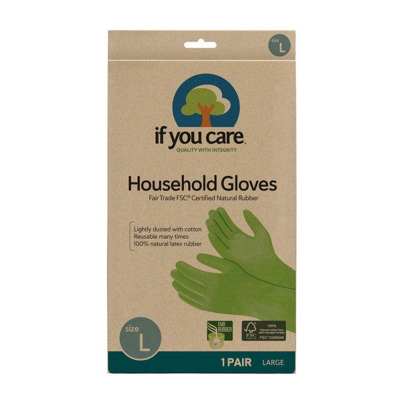 Household Gloves Large (1 Pair) by IF YOU CARE Household Gloves Large (1 Pair) by IF YOU CARE