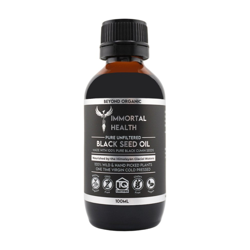 100% Unfiltered Cold Pressed Black Seed Oil 100ml by IMMORTAL HEALTH AUSTRALIA 100% Unfiltered Cold Pressed Black Seed Oil 100ml by IMMORTAL HEALTH AUSTRALIA
