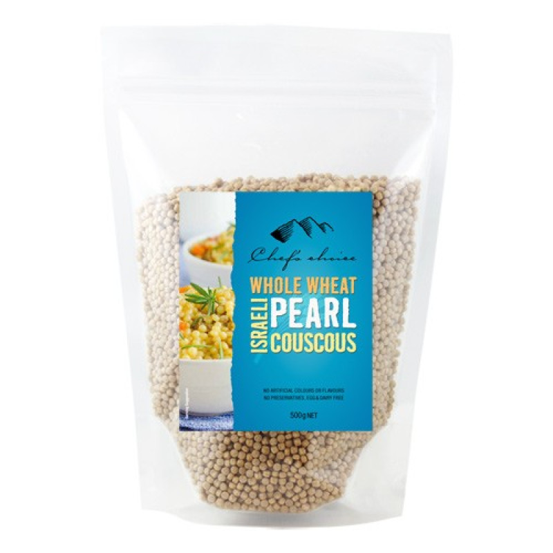 Israeli Pearl Couscous Whole Wheat 500g by CHEF'S CHOICE