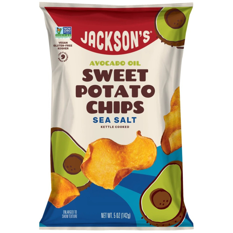 Avocado Oil Sweet Potato Chips - Sea Salt 142g by JACKSON'S Avocado Oil Sweet Potato Chips - Sea Salt 142g by JACKSON'S