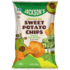 Avocado Oil Sweet Potato Chips - Spicy Jalapeno 142g by JACKSON'S