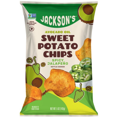 Avocado Oil Sweet Potato Chips - Spicy Jalapeno 142g by JACKSON'S