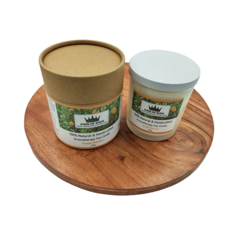 100% Natural & Handcrafted Aromatherapy Soy Candle - Classic Lavender 300g by KING OF SUDS