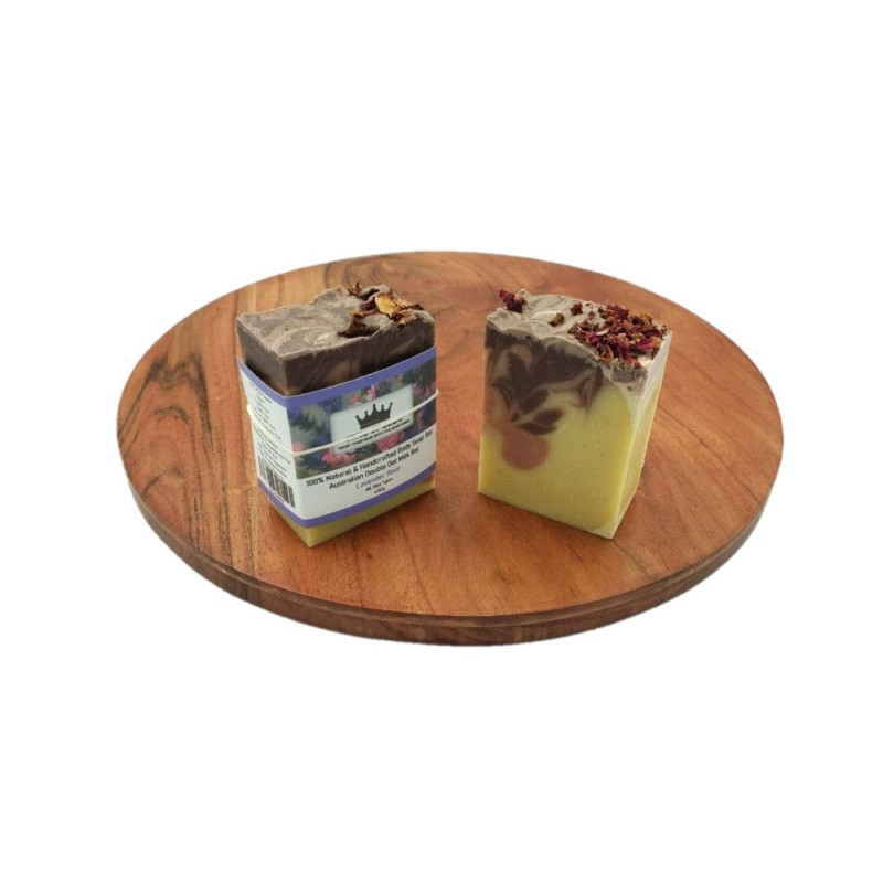 Double Oat Bar - Lavender & Rose Geranium 150g by KING OF SUDS Double Oat Bar - Lavender & Rose Geranium 150g by KING OF SUDS