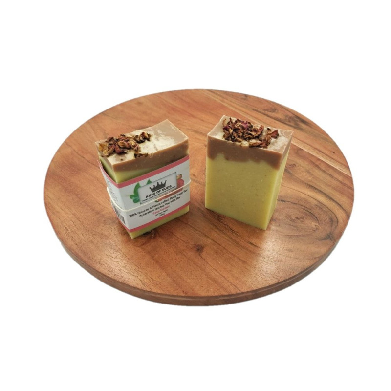 Double Oat Milk Bar - Rose Garden 150g by KING OF SUDS Double Oat Milk Bar - Rose Garden 150g by KING OF SUDS