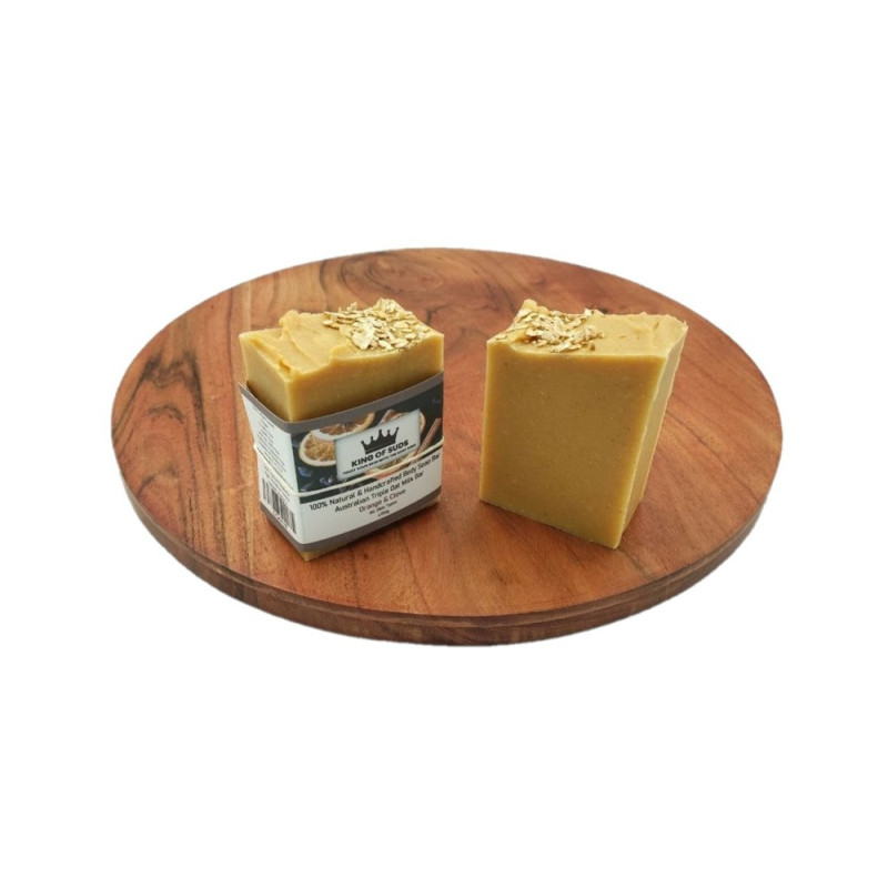 Triple Oat Milk Bar - Orange & Clove 150g by KING OF SUDS Triple Oat Milk Bar - Orange & Clove 150g by KING OF SUDS
