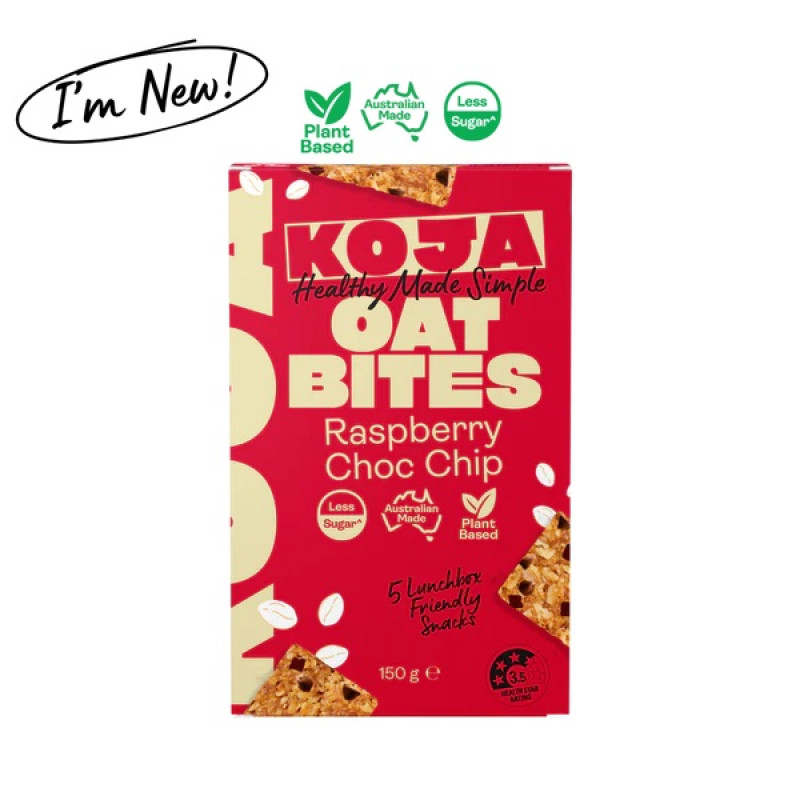 Oat Bites Raspberry Choc Chip 5x30g by KOJA