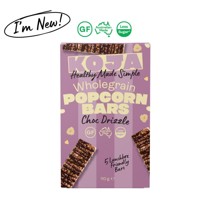 Popcorn Bar Choc Drizzle 5x22g by KOJA Popcorn Bar Choc Drizzle 5x22g by KOJA
