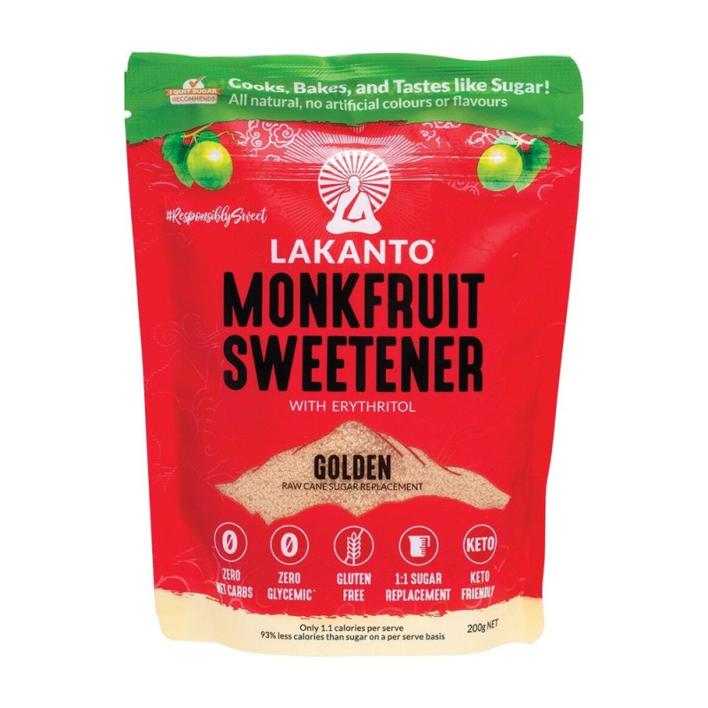 Monkfruit Sweetener with Erythritol - Golden 200g by LAKANTO Monkfruit Sweetener with Erythritol - Golden 200g by LAKANTO