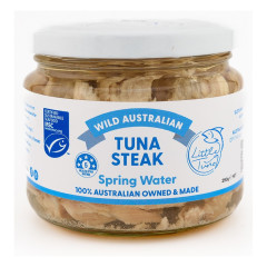 Wild Australian Tuna Steak in Spring Water 290g by LITTLE TUNA