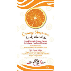 Orange Supreme Dark Chocolate 85g by LITTLE ZEBRA CHOCOLATES