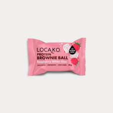 Protein Brownie Ball - Raspberry White Choc 30g by LOCAKO