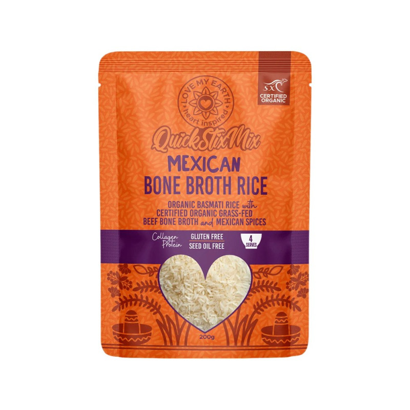 Quick Stix Mix - Organic Mexican Bone Broth Rice 200g by LOVE MY EARTH Quick Stix Mix - Organic Mexican Bone Broth Rice 200g by LOVE MY EARTH
