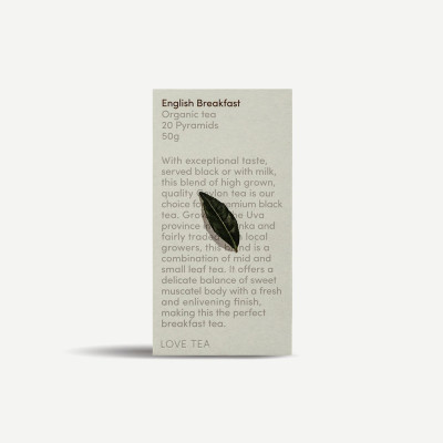 English Breakfast Pyramid Tea Bags (20) by LOVE TEA