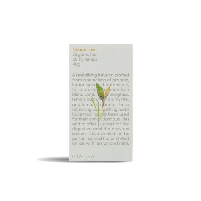 Lemon Love Pyramid Tea Bags (20) by LOVE TEA
