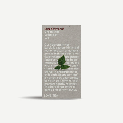 Organic Raspberry Leaf Loose Leaf Tea 50g by LOVE TEA