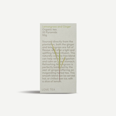 Lemongrass & Ginger Pyramid Tea Bags (20) by LOVE TEA