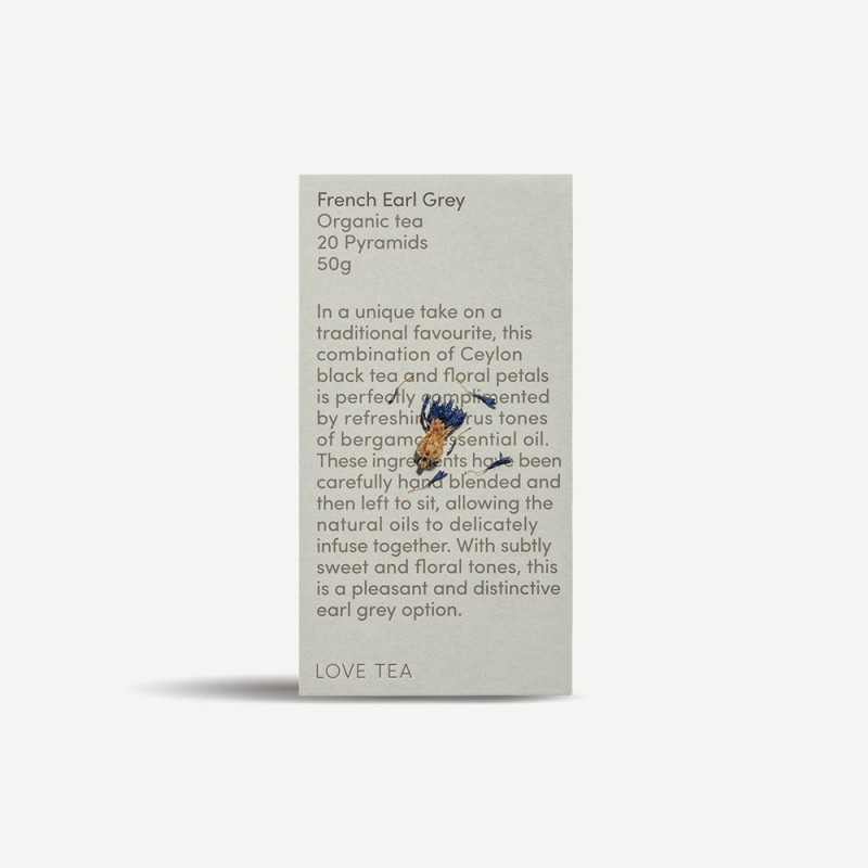 French Earl Grey Pyramid Tea Bags (20) by LOVE TEA French Earl Grey Pyramid Tea Bags (20) by LOVE TEA