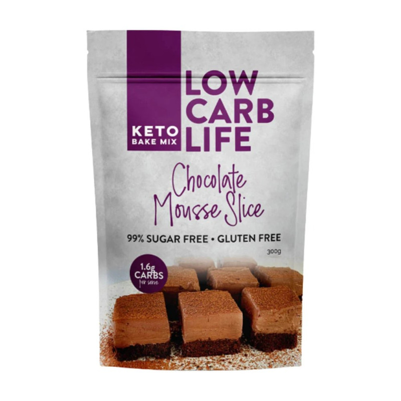 Keto Bake Mix - Chocolate Mousse Slice Mix 300g by LOW CARB LIFE Keto Bake Mix - Chocolate Mousse Slice Mix 300g by LOW CARB LIFE