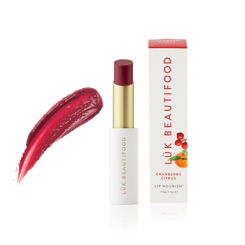 Lip Nourish Sheer Lipstick Cranberry Citrus by LUK BEAUTIFOOD Lip Nourish Sheer Lipstick Cranberry Citrus by LUK BEAUTIFOOD
