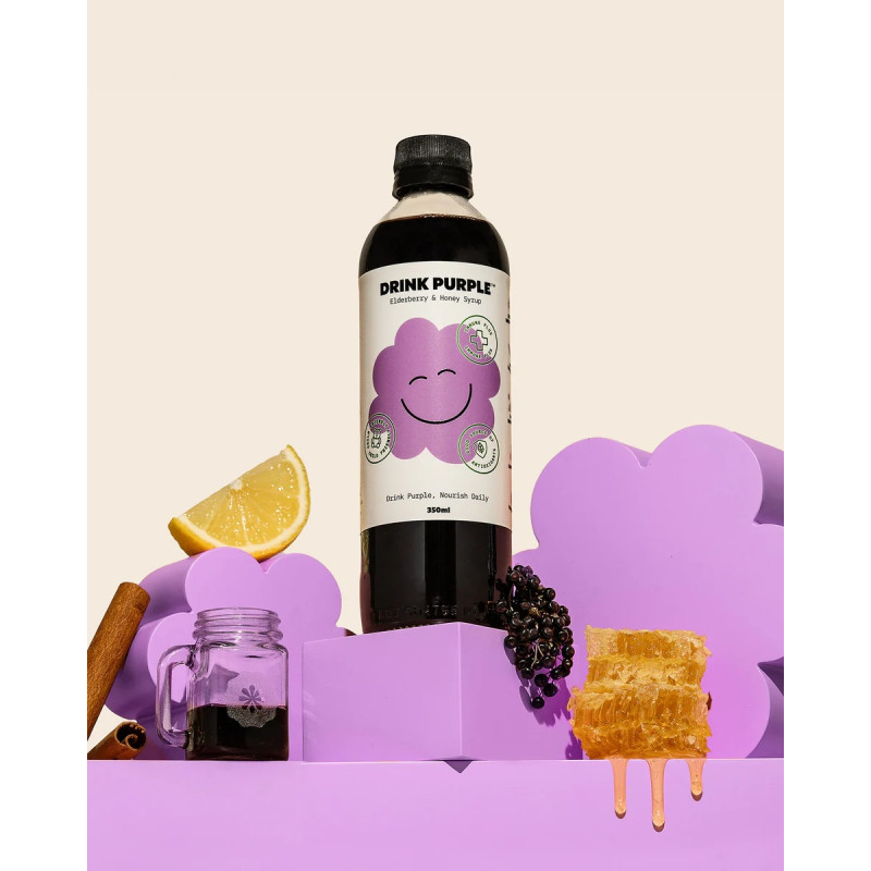 Drink Purple Elderberry & Honey Syrup 350ml by MAMA NAYTURE