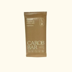 Almond Chunks & Celtic Salt Carob Bar 90g by MAPLE MOON