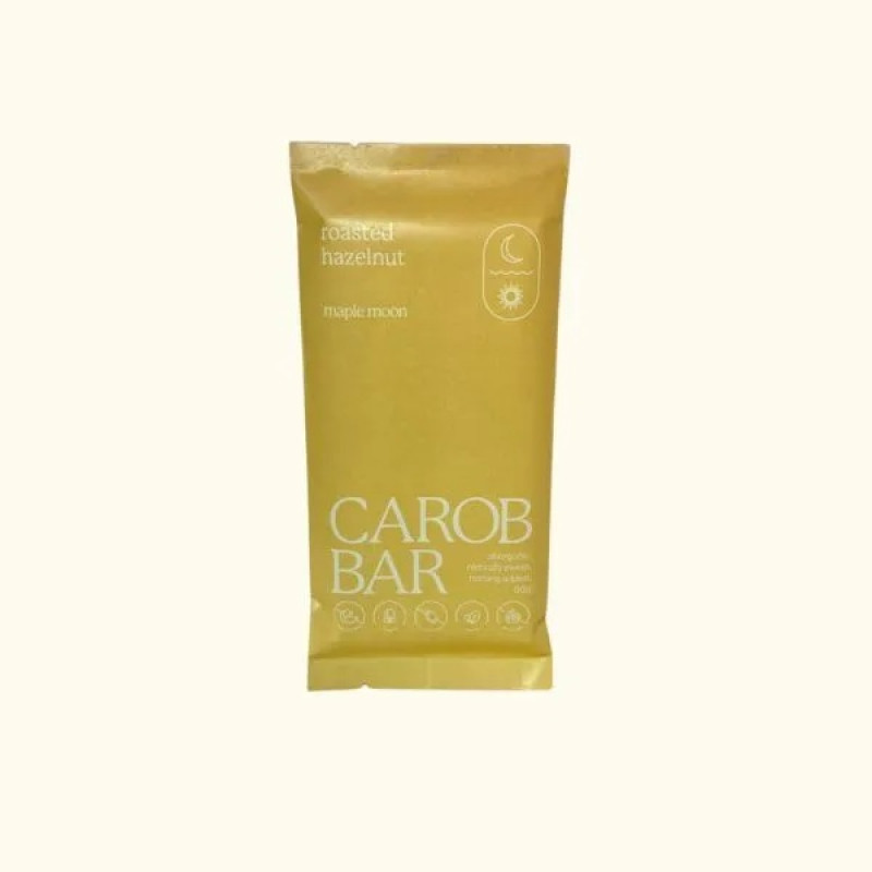 Roasted Hazelnut Carob Bar 90g by MAPLE MOON