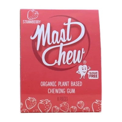 Strawberry Plant Based Chewing Gum (8) by MAST CHEW