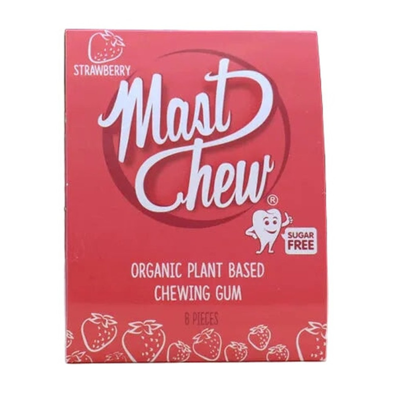 Strawberry Plant Based Chewing Gum (8) by MAST CHEW Strawberry Plant Based Chewing Gum (8) by MAST CHEW