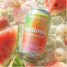 Watermelon + Lychee Sparkling Water with L-Theanine 330ml by MELLOWS