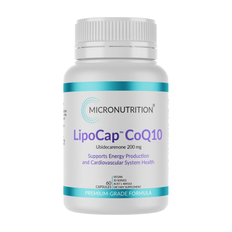 LipoCap CoQ10 200mg Capsules (60) by MICRONUTRITION LipoCap CoQ10 200mg Capsules (60) by MICRONUTRITION
