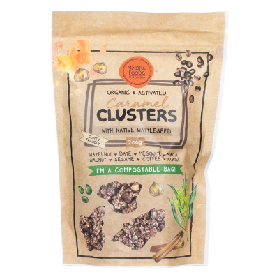 Caramel Nut Butter Clusters with Wattleseed 200g by MINDFUL FOODS