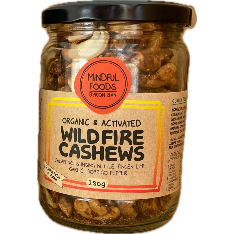 Organic & Activated Wildfire Cashews 280g by MINDFUL FOODS