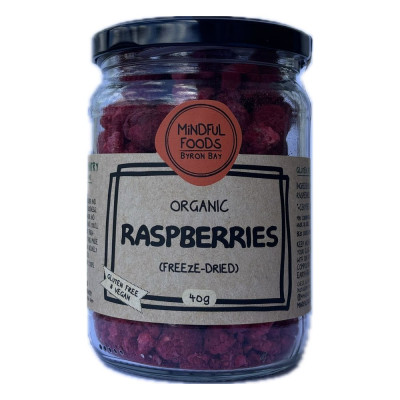 Organic Freeze Dried Raspberries 40g by MINDFUL FOODS