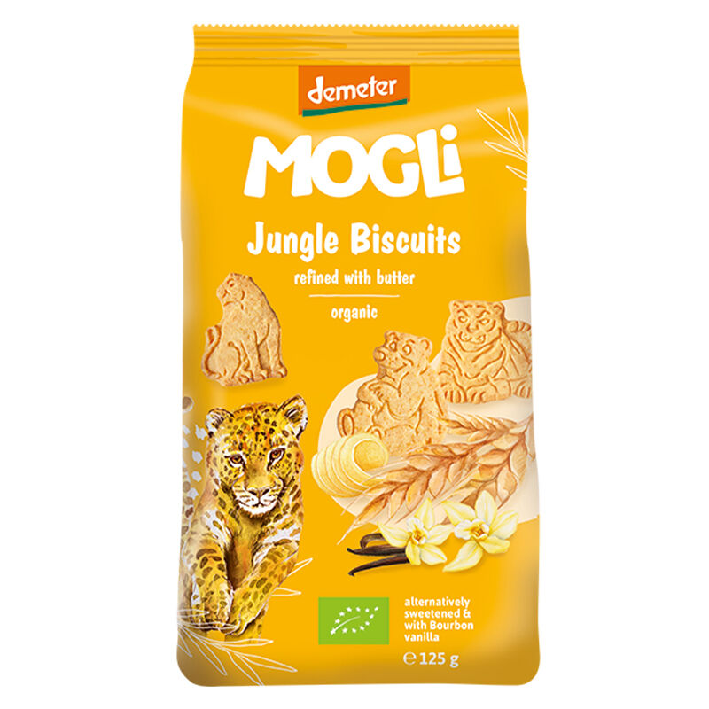 Organic Jungle Biscuits 125g by MOGLI