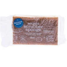 Walnut Scrubber Sponge (1) by NATURAL VALUE