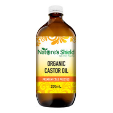 Organic Cold Pressed Castor Oil 200ml by NATURE'S SHIELD