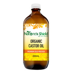 Organic Cold Pressed Castor Oil 200ml by NATURE'S SHIELD