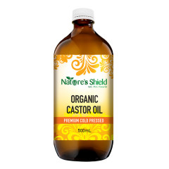 Organic Cold Pressed Castor Oil 500ml by NATURE'S SHIELD