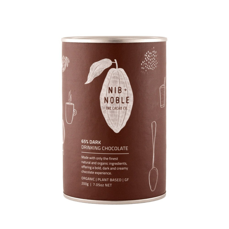 Organic Drinking Chocolate - 65% Dark 200g by NIB & NOBLE Organic Drinking Chocolate - 65% Dark 200g by NIB & NOBLE