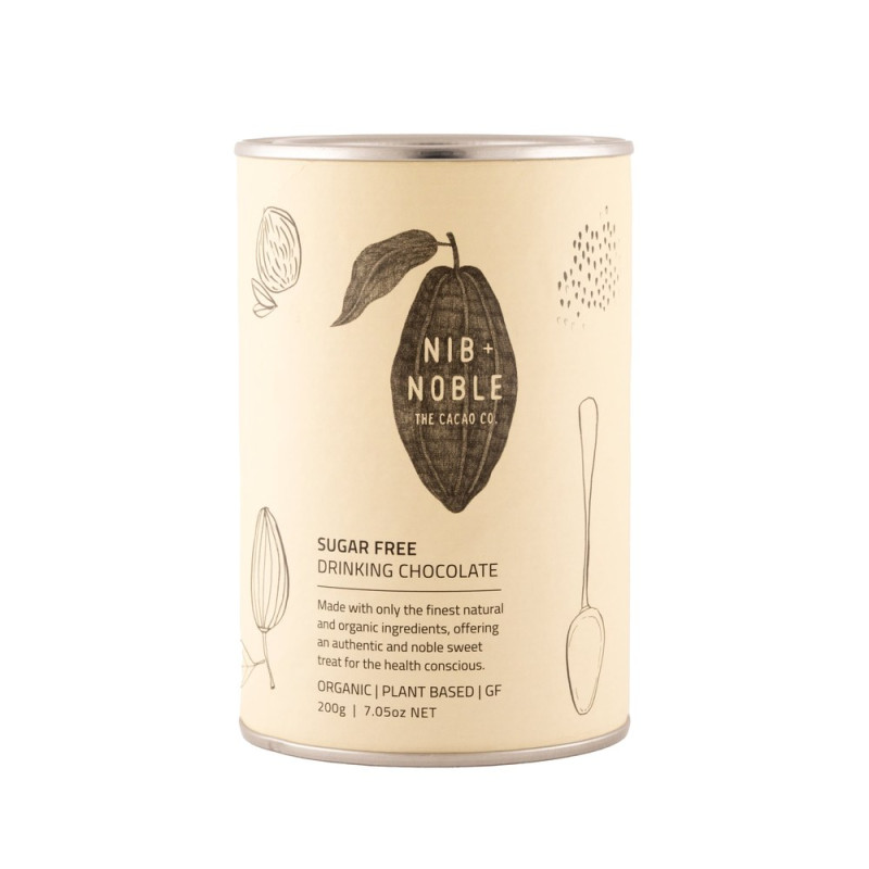 Organic Drinking Chocolate - Sugar Free 200g by NIB & NOBLE Organic Drinking Chocolate - Sugar Free 200g by NIB & NOBLE