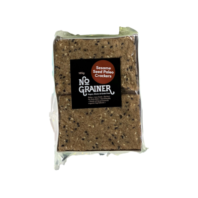 Paleo Crackers - Sesame Seed 185g by NO GRAINER
