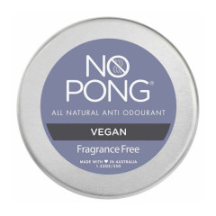 No Pong Vegan Fragrance Free Deodorant Paste 35g