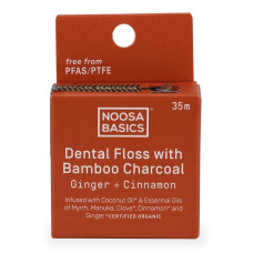 Dental Floss With Bamboo Charcoal - Ginger & Cinnamon by NOOSA BASICS