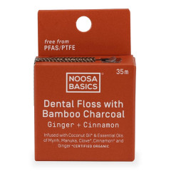 Dental Floss With Bamboo Charcoal - Ginger & Cinnamon by NOOSA BASICS