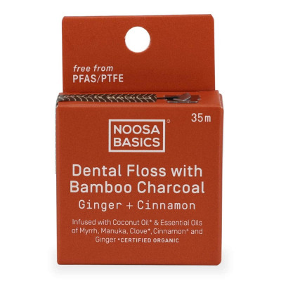 Dental Floss With Bamboo Charcoal - Ginger & Cinnamon by NOOSA BASICS