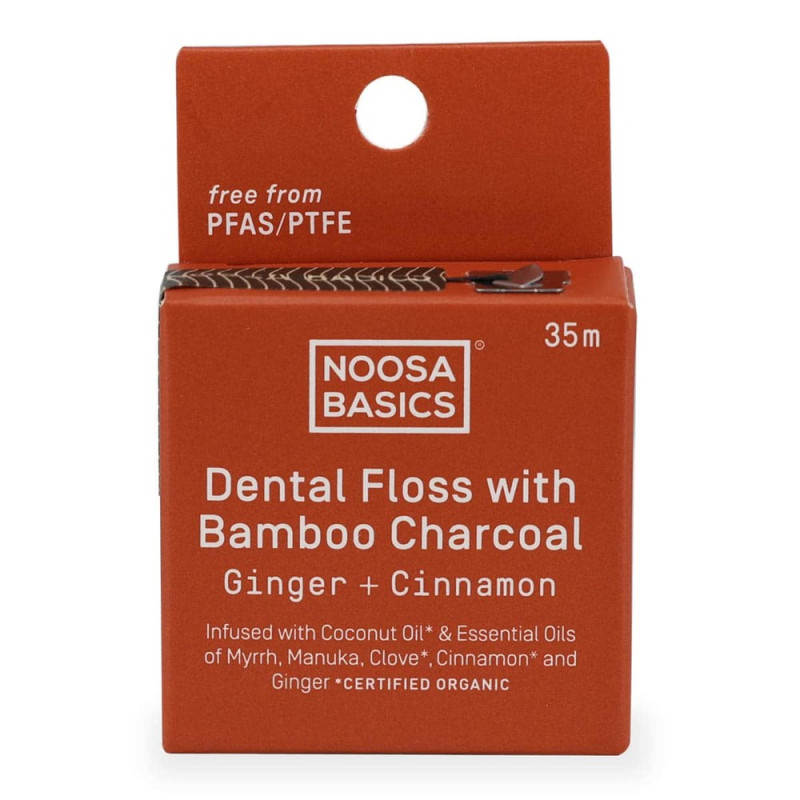 Dental Floss With Bamboo Charcoal - Ginger & Cinnamon by NOOSA BASICS Dental Floss With Bamboo Charcoal - Ginger & Cinnamon by NOOSA BASICS