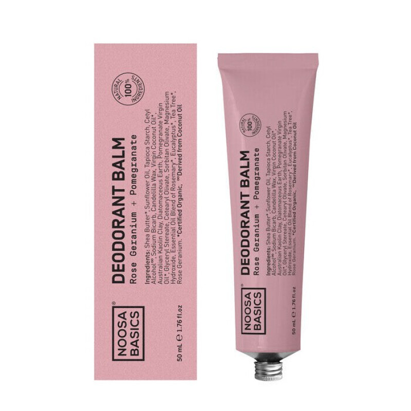 Deodorant Balm - Rose Geranium + Pomegranate 50ml by NOOSA BASICS Deodorant Balm - Rose Geranium + Pomegranate 50ml by NOOSA BASICS